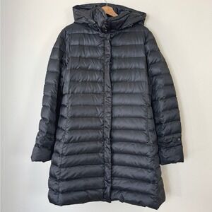 Women's Happy Goat Lucky Long Black Classic Puffer Jacket - Large